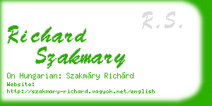 richard szakmary business card